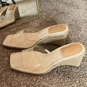 H&M CLEAR SANDAL WEDGES